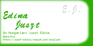 edina juszt business card